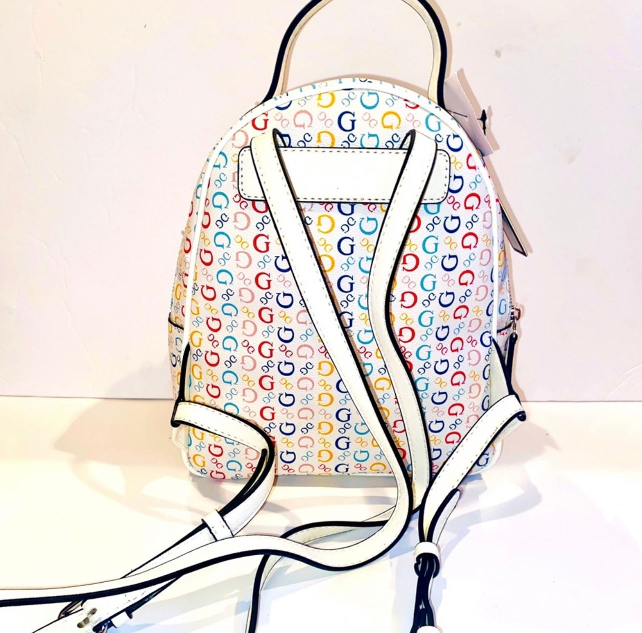 New Guess Backpack Bag Purse Tote NWT Women’s Rainbow Graffiti CC754429