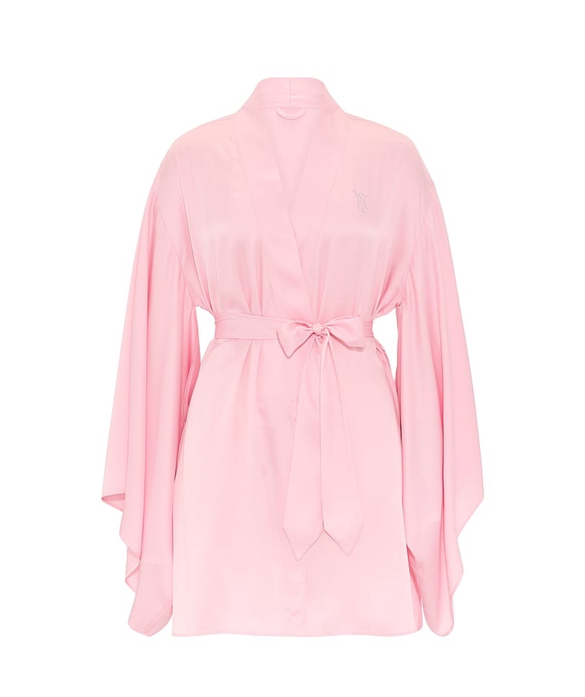 New M/L Victoria’s Secret Fashion Show 2026 Robe Pink Angel Wing Bling Satin