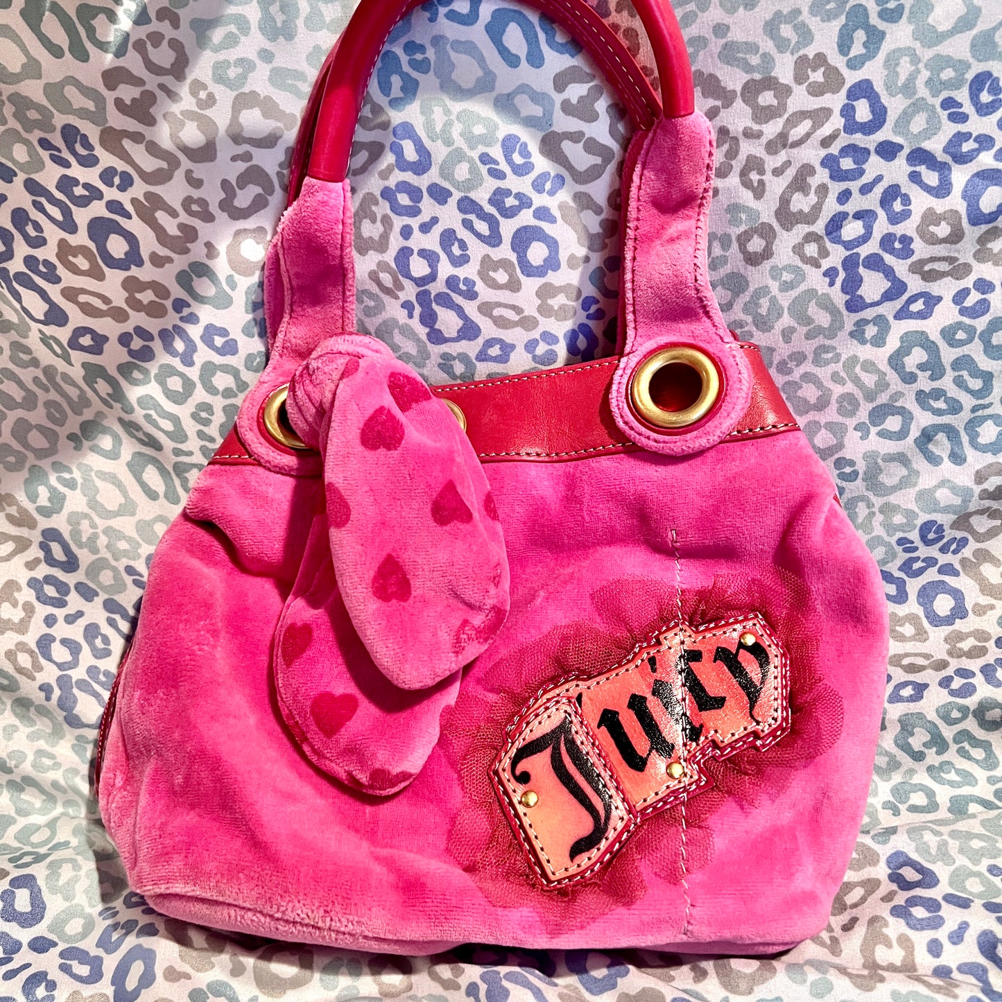 Vintage Rare Pink Juicy Couture Purse Handbag Bag Y2K Velvet Heart
