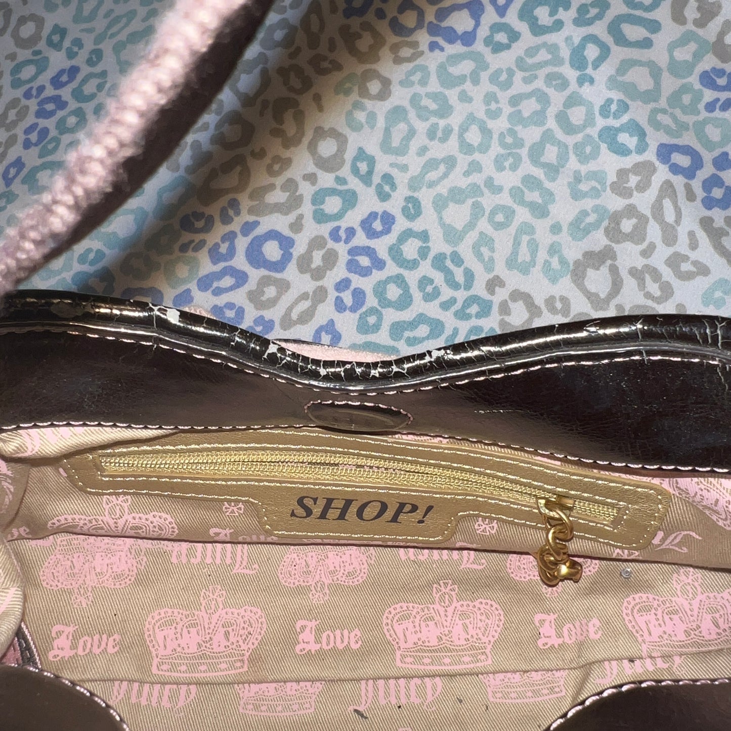 Vintage Rare Pink Juicy Couture Purse Handbag Bag - Juicy City Girl Terry Cloth