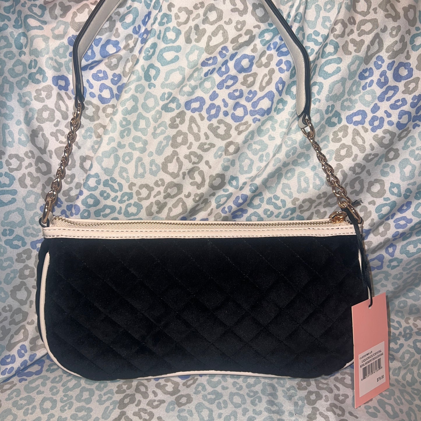 New Black Juicy Couture Purse Handbag Royal Moment Shoulder Bag MSRP $79