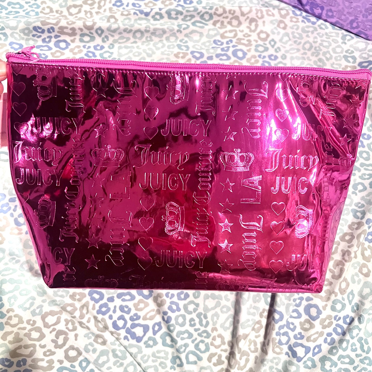 New Pink Juicy Couture Travel Case Cosmetic Makeup Bag NWT