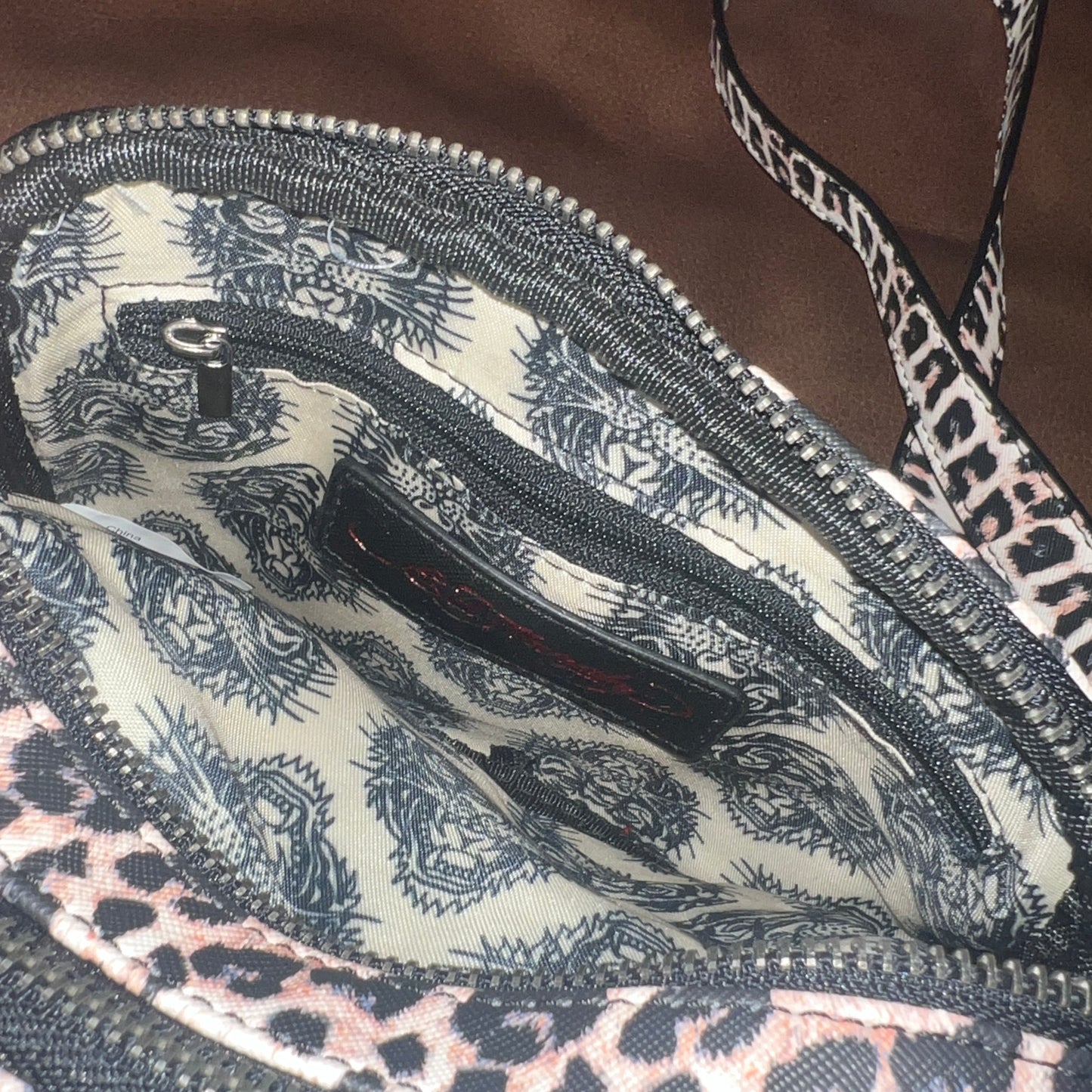 New Ed Hardy Crossbody Purse Bag Tattoo Y2K Heart Rose Leopard Cheetah