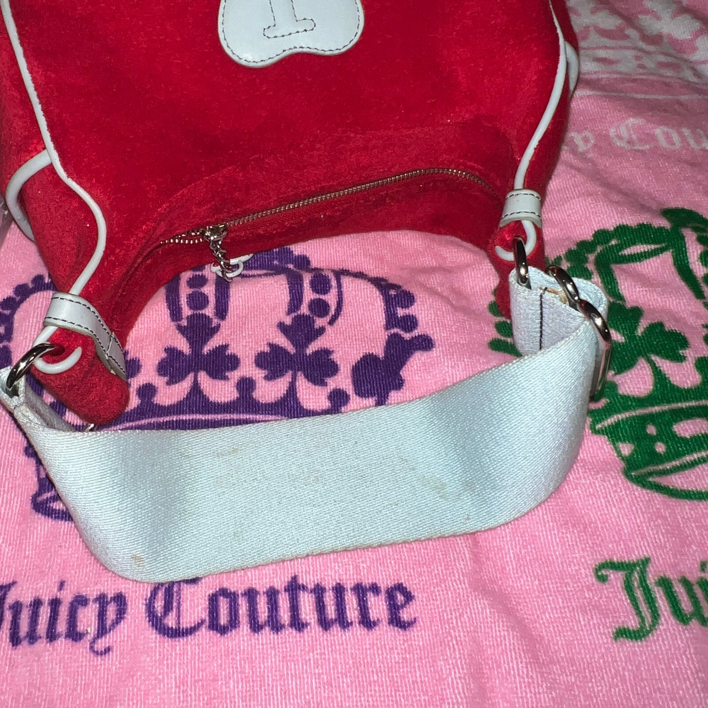 Vintage Red Juicy Couture Purse Bag Handbag Terry Cloth - What Would Juicy Do?