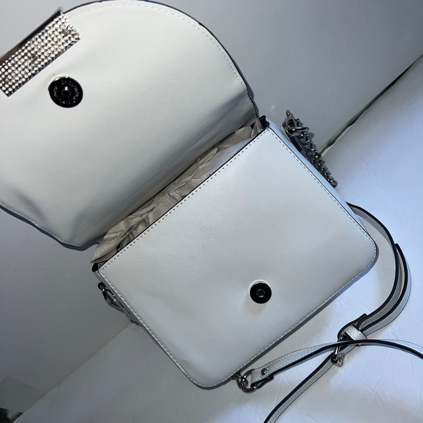 New White Rhinestone Steve Madden purse bag crossbody NWT Multi Bmelodie Stone