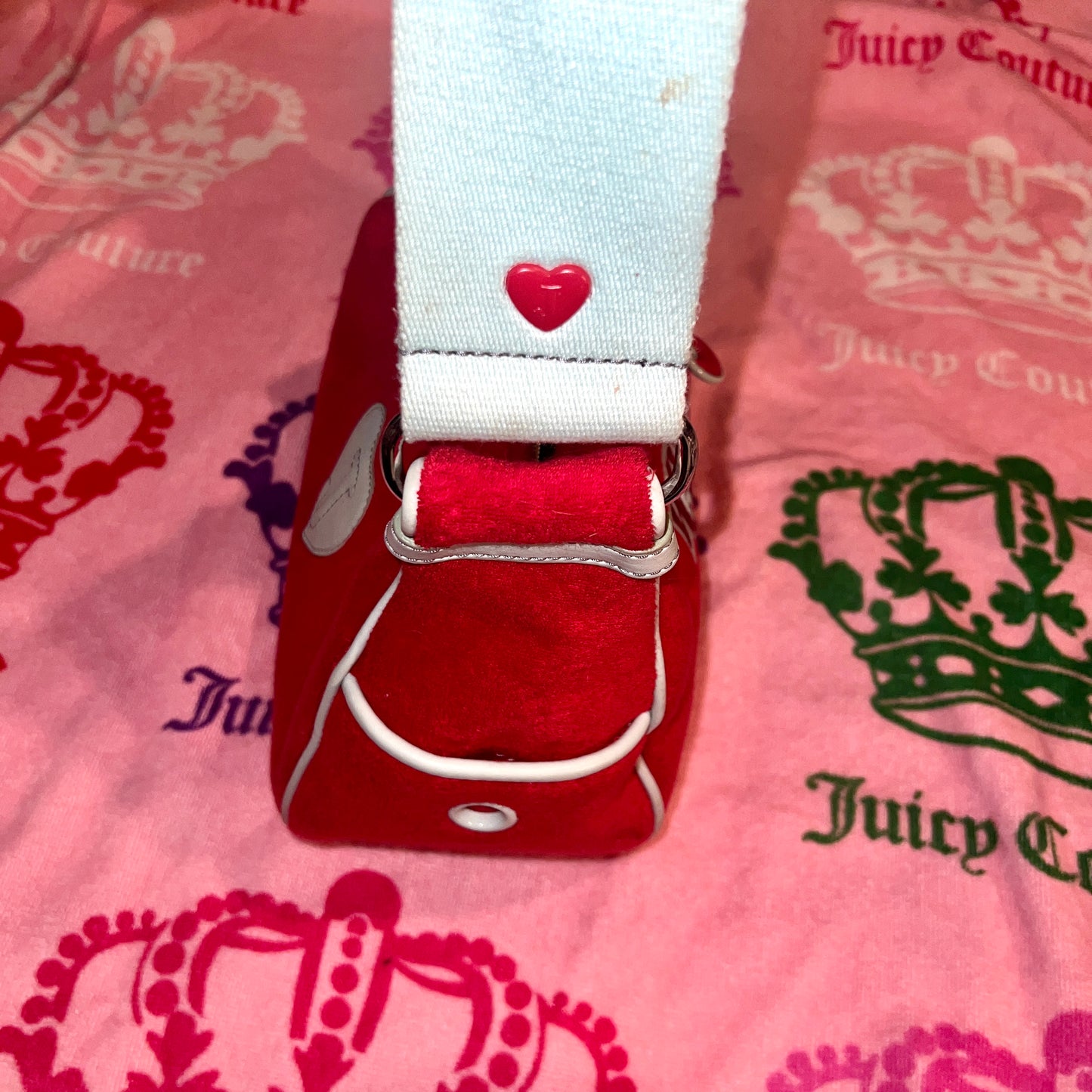 Vintage Red Juicy Couture Purse Bag Handbag Terry Cloth - What Would Juicy Do?