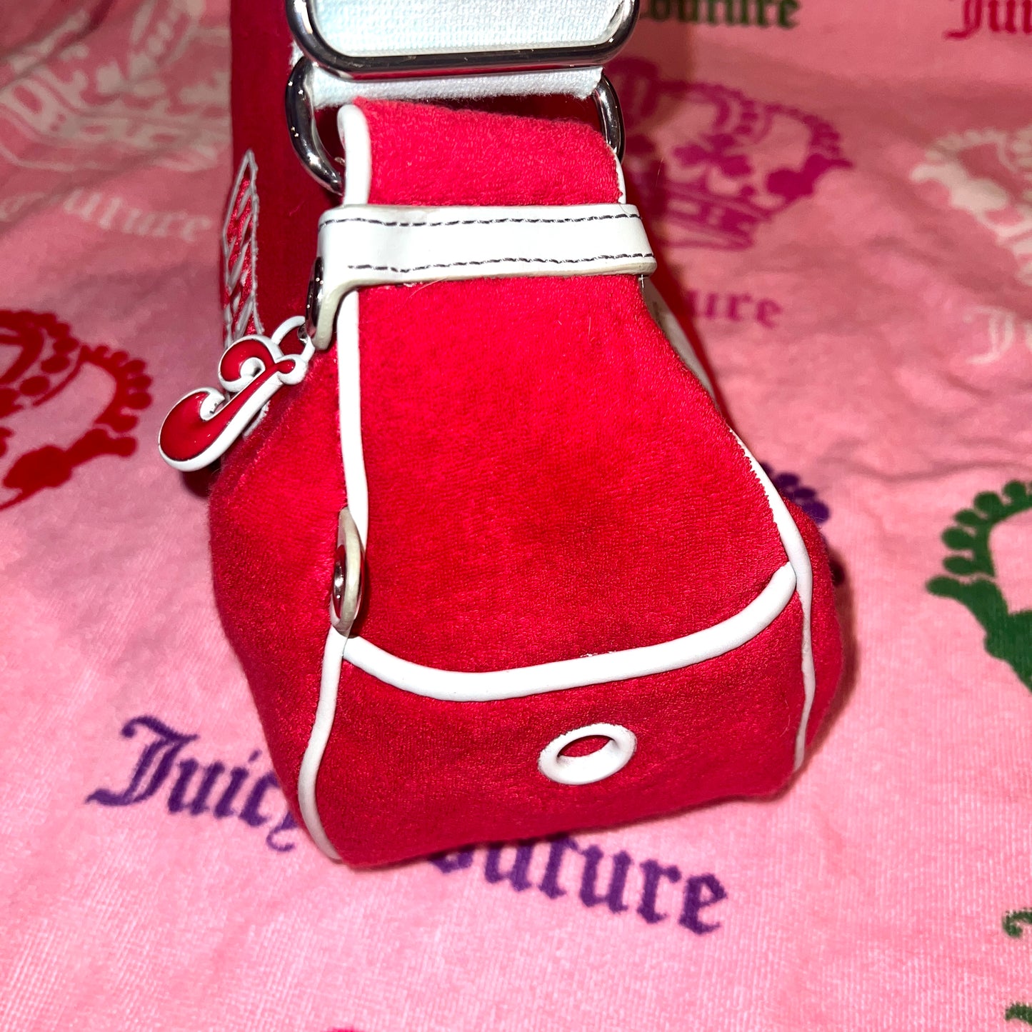 Vintage Red Juicy Couture Purse Bag Handbag Terry Cloth - What Would Juicy Do?