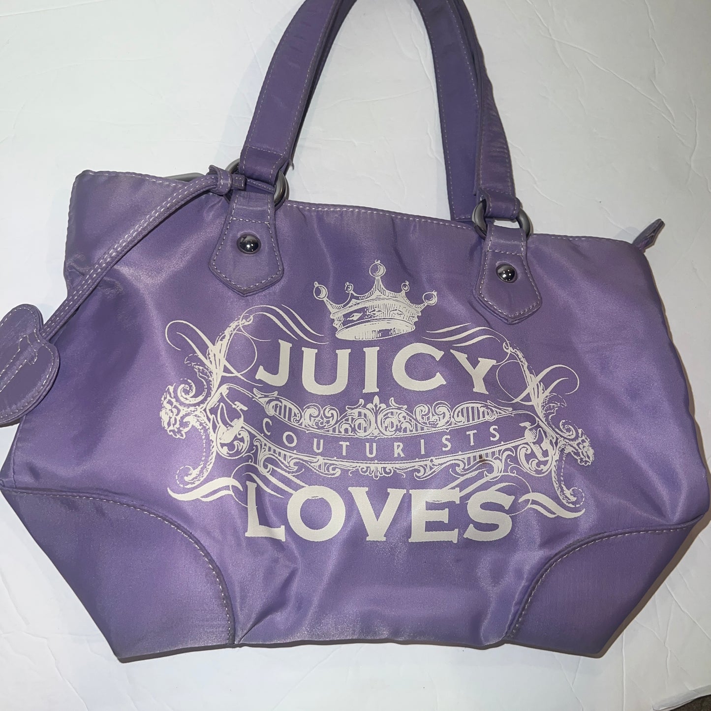 Vintage Rare Purple Juicy Couture Purse Satchel Bag Handbag Tote