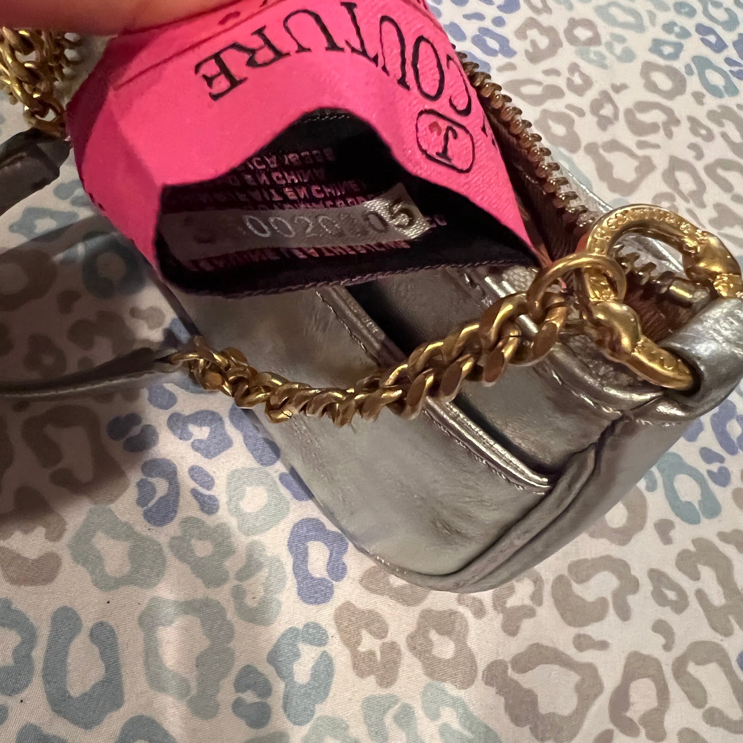 Rare Vintage Silver Juicy Couture Mini Bag Purse Handbag Y2K from 2005