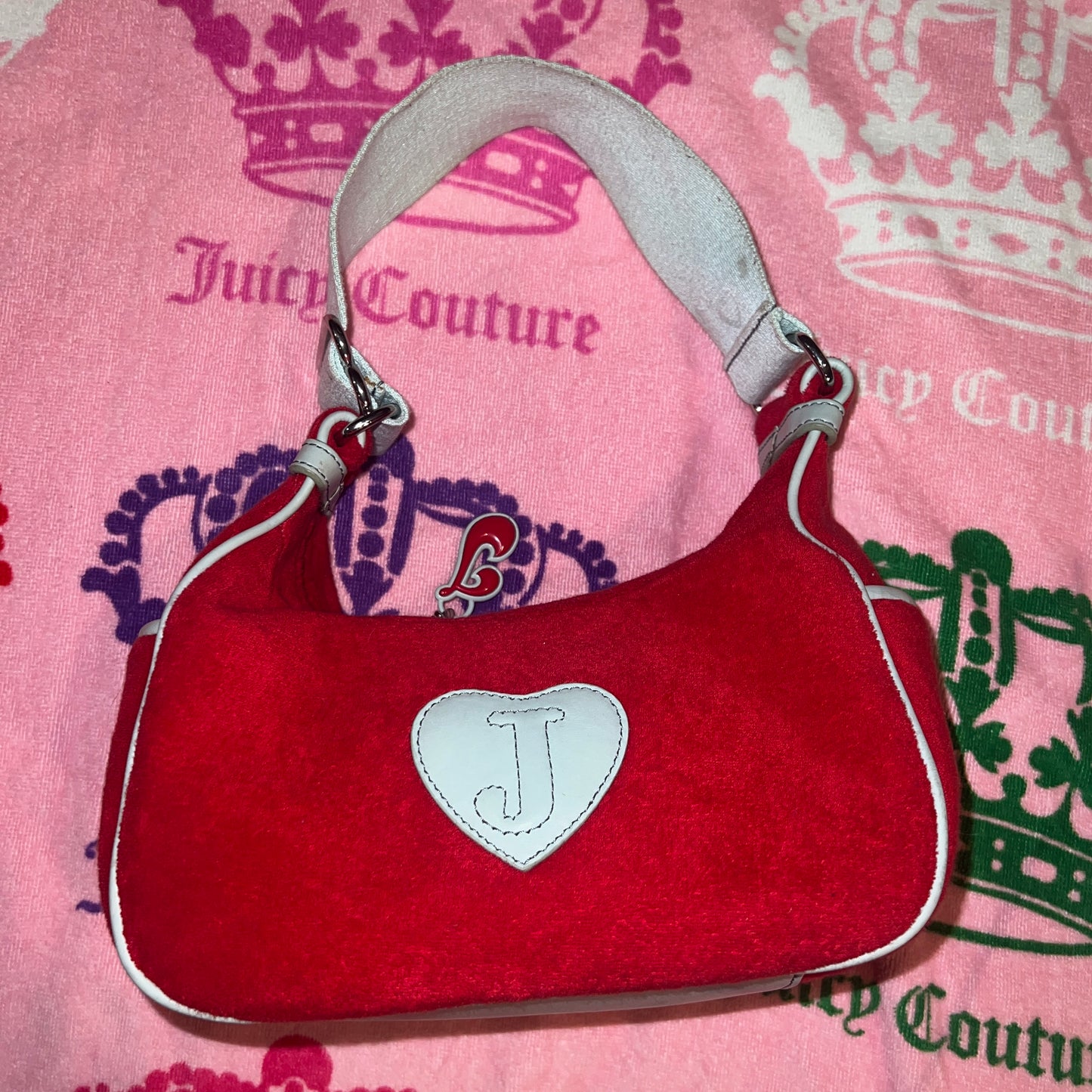 Vintage Red Juicy Couture Purse Bag Handbag Terry Cloth - What Would Juicy Do?