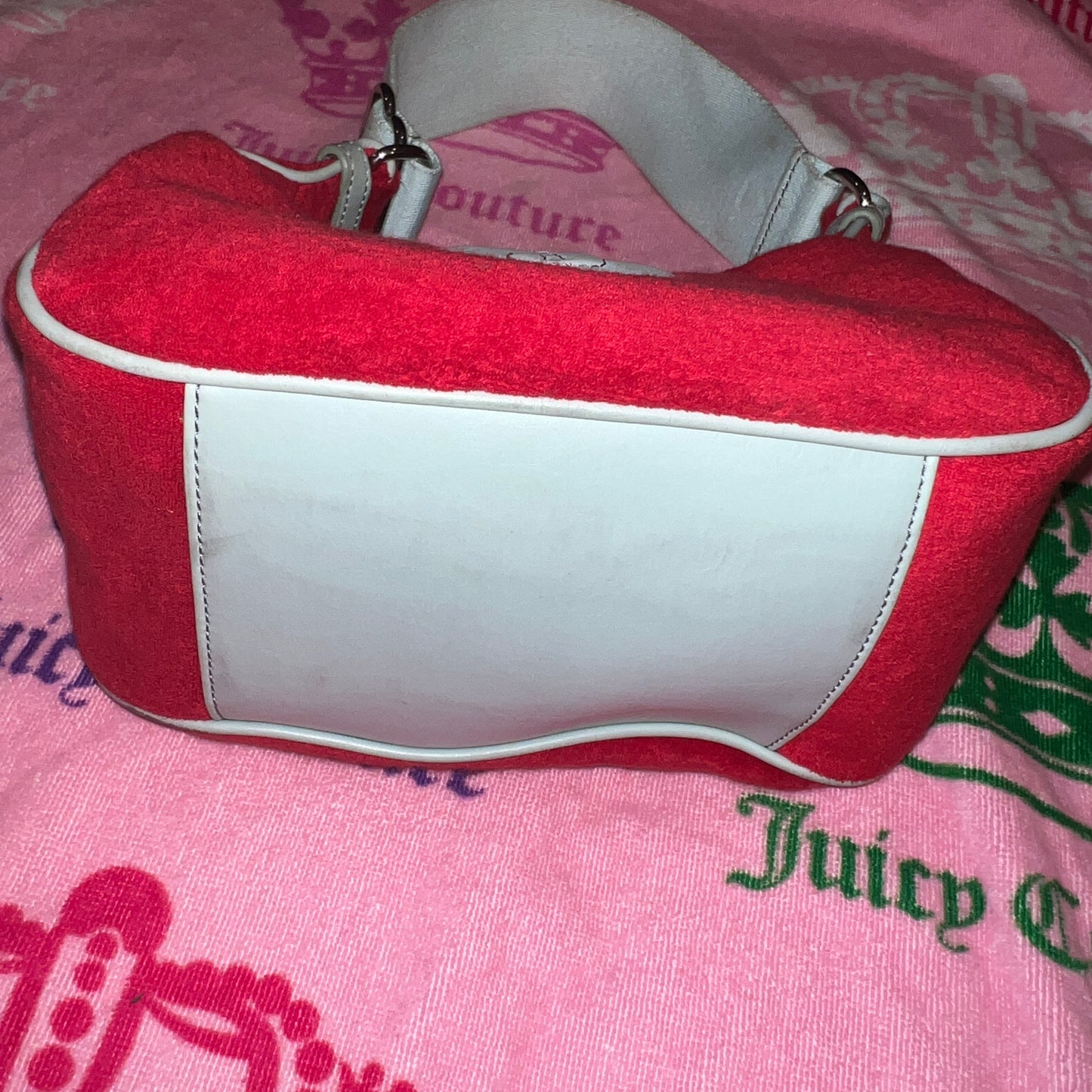 Vintage Red Juicy Couture Purse Bag Handbag Terry Cloth - What Would Juicy Do?