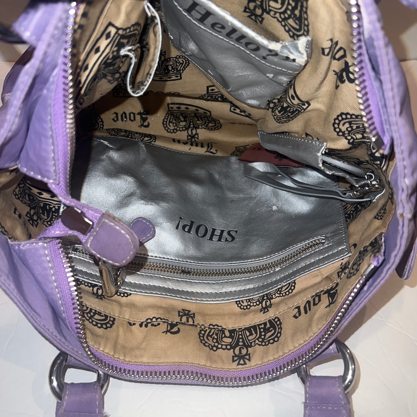 Vintage Rare Purple Juicy Couture Purse Satchel Bag Handbag Tote