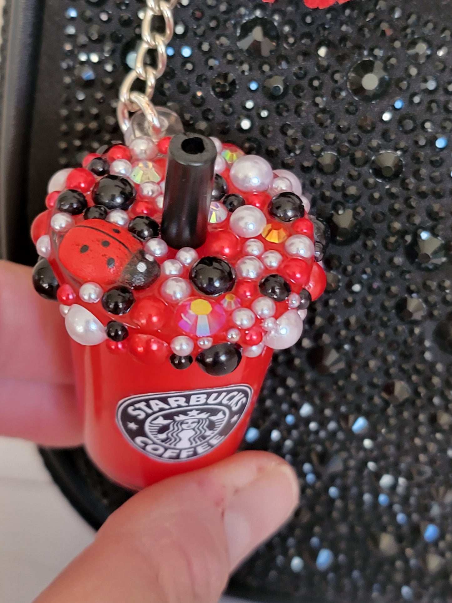 Ladybug Keychain with Starbucks Label