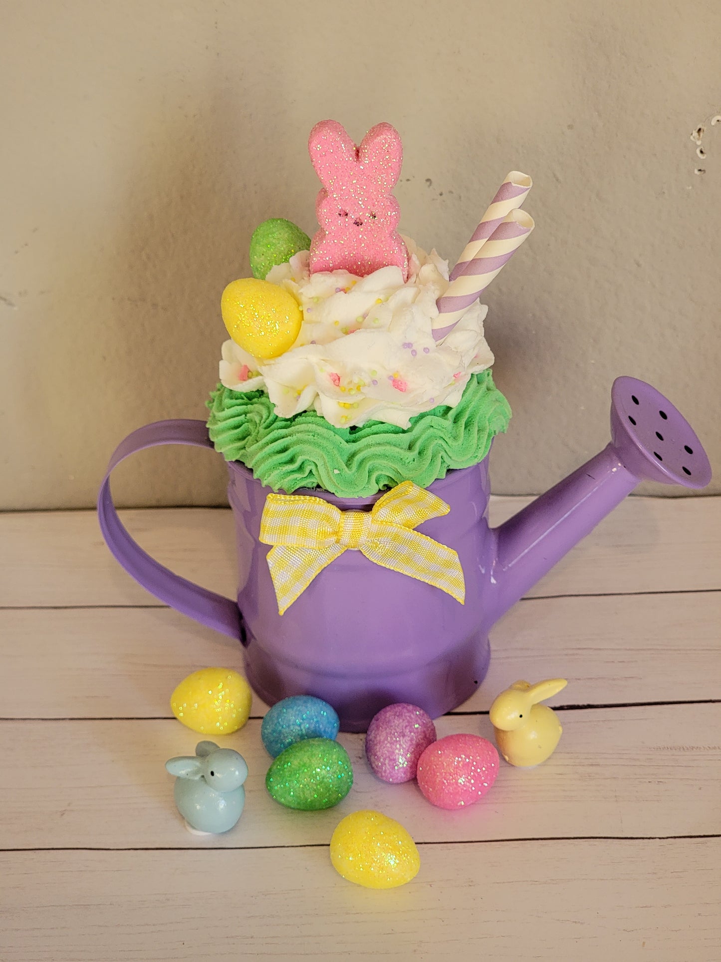 Easter Watering Can Tiered Tray Decor