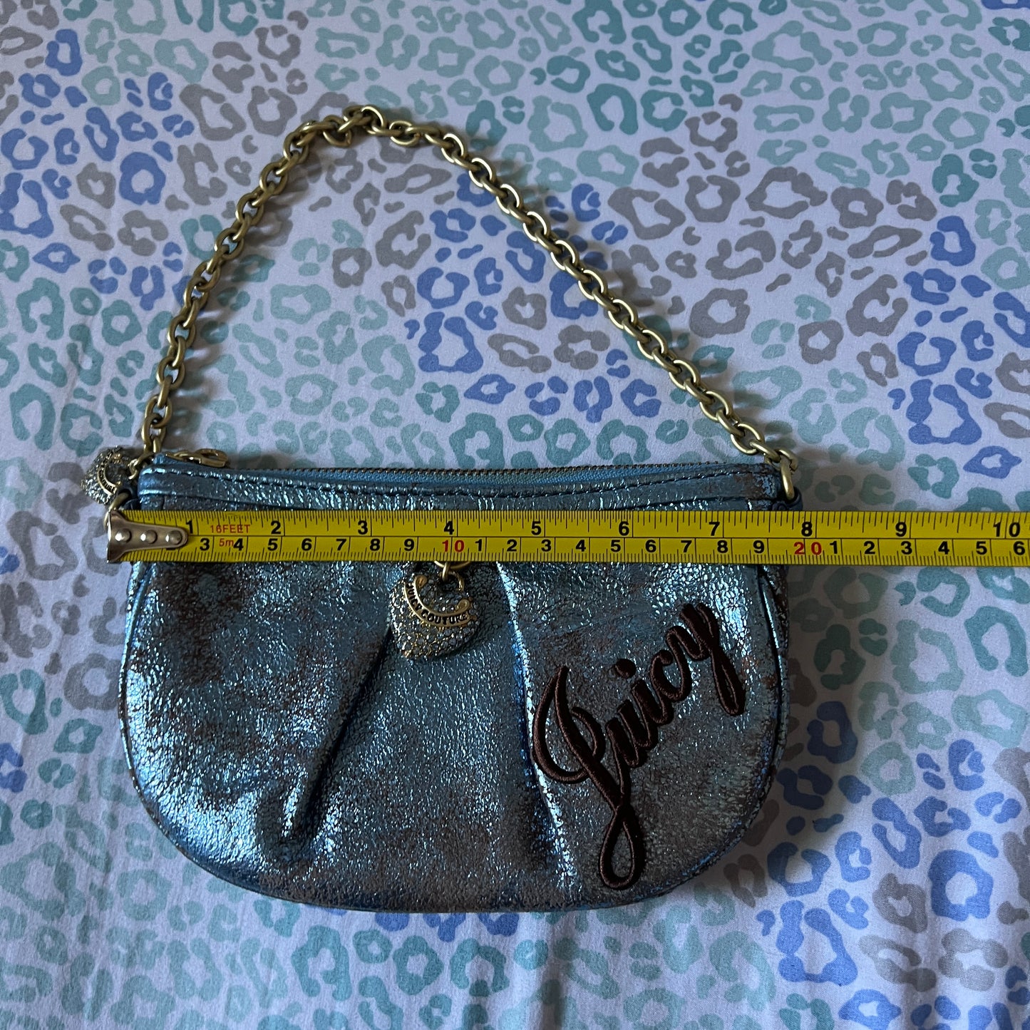 Rare Vintage Blue Juicy Couture Purse Handbag Shoulder Bag Clutch