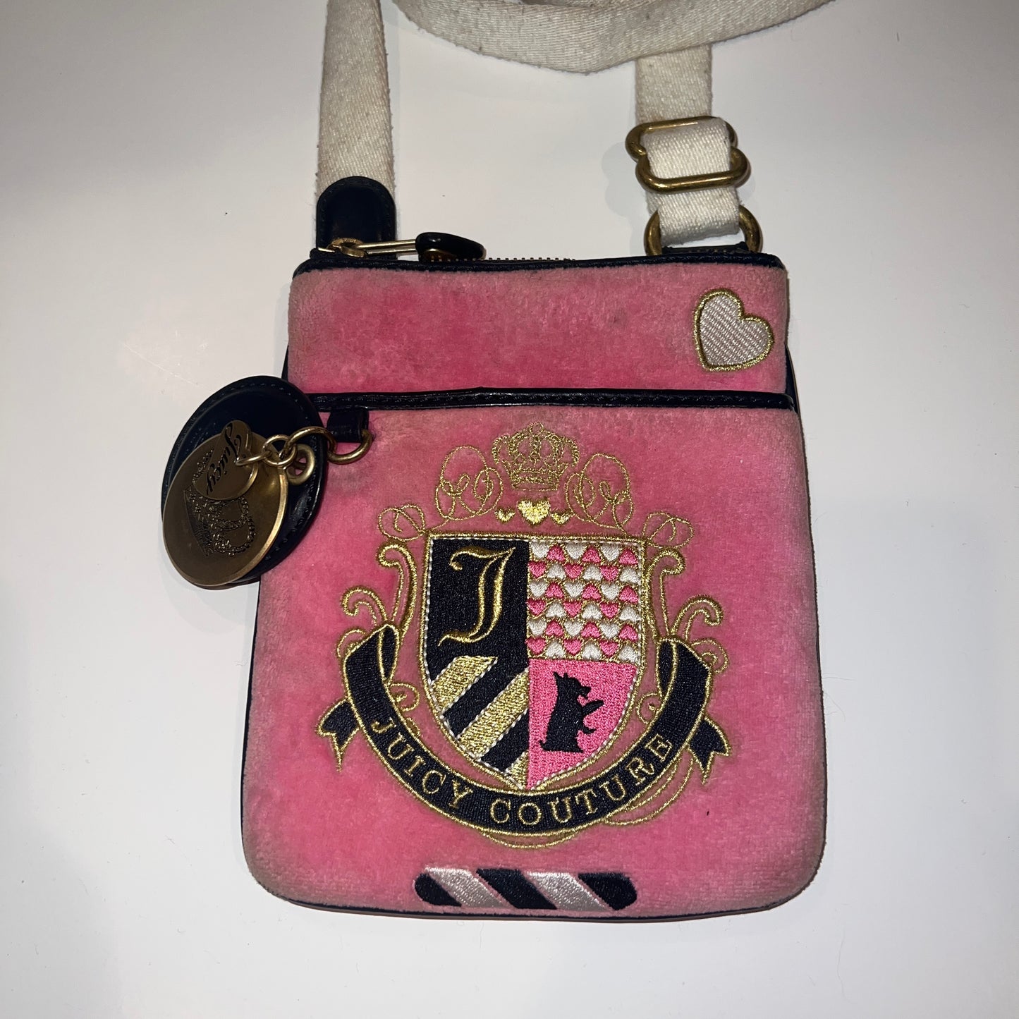 Pink Juicy Couture Crossbody Purse Vintage Velour