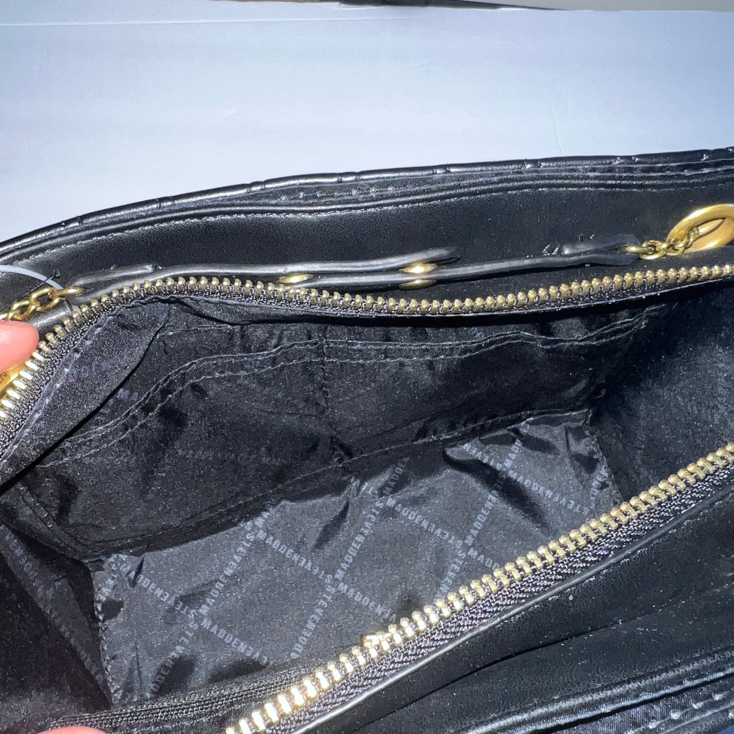 New Black Steve Madden Purse Quilted
