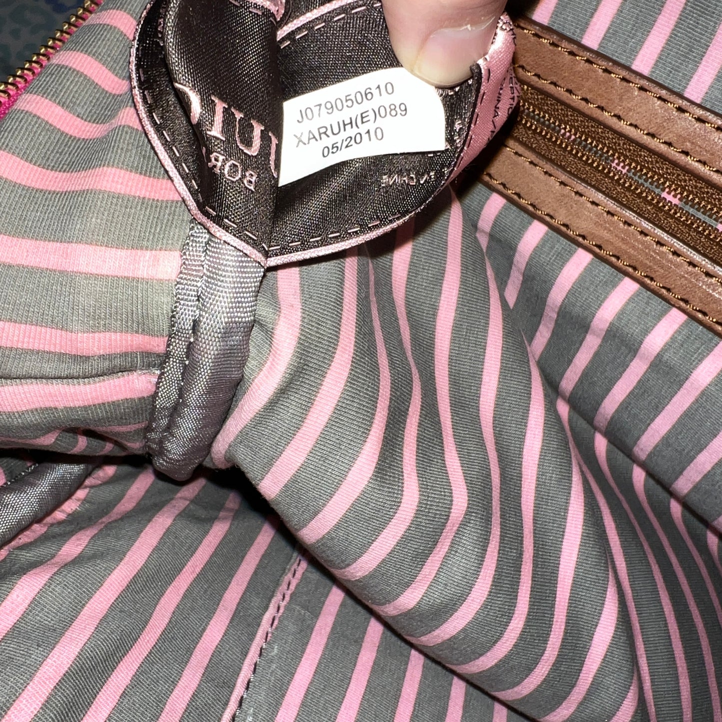 Vintage Grey Pink Juicy Couture Backpack Purse Bag Velour Y2K Rare Large