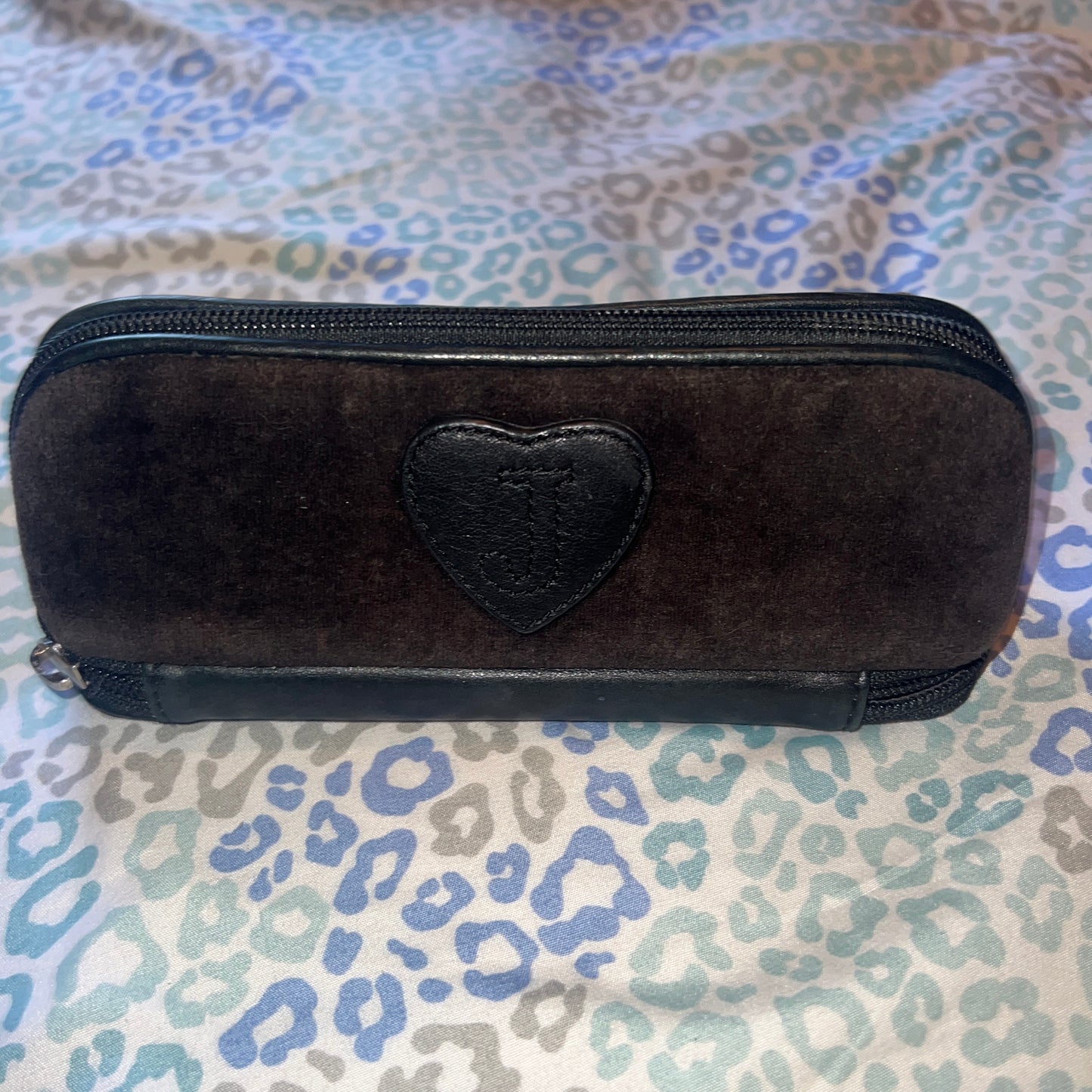 Vintage Black Royal Juicy Couture Sunglasses / Pencil / Cosmetic Case Velour Y2K
