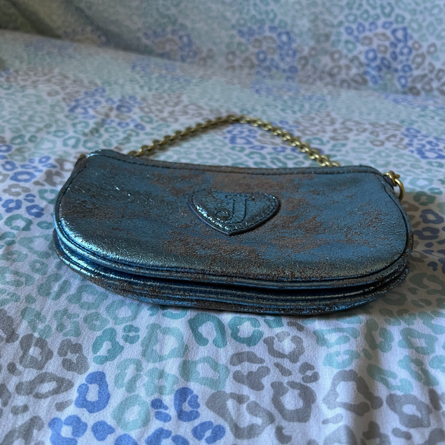 Rare Vintage Blue Juicy Couture Purse Handbag Shoulder Bag Clutch