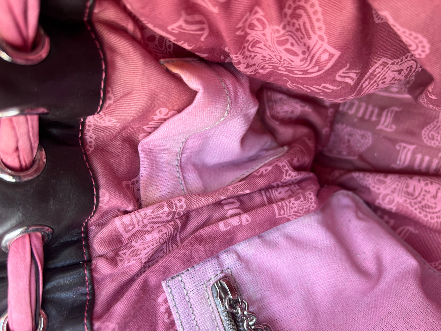 Vintage Pink Juicy Couture Purse Handbag Daydreamer Velvet Tote Bag Custom Dyed
