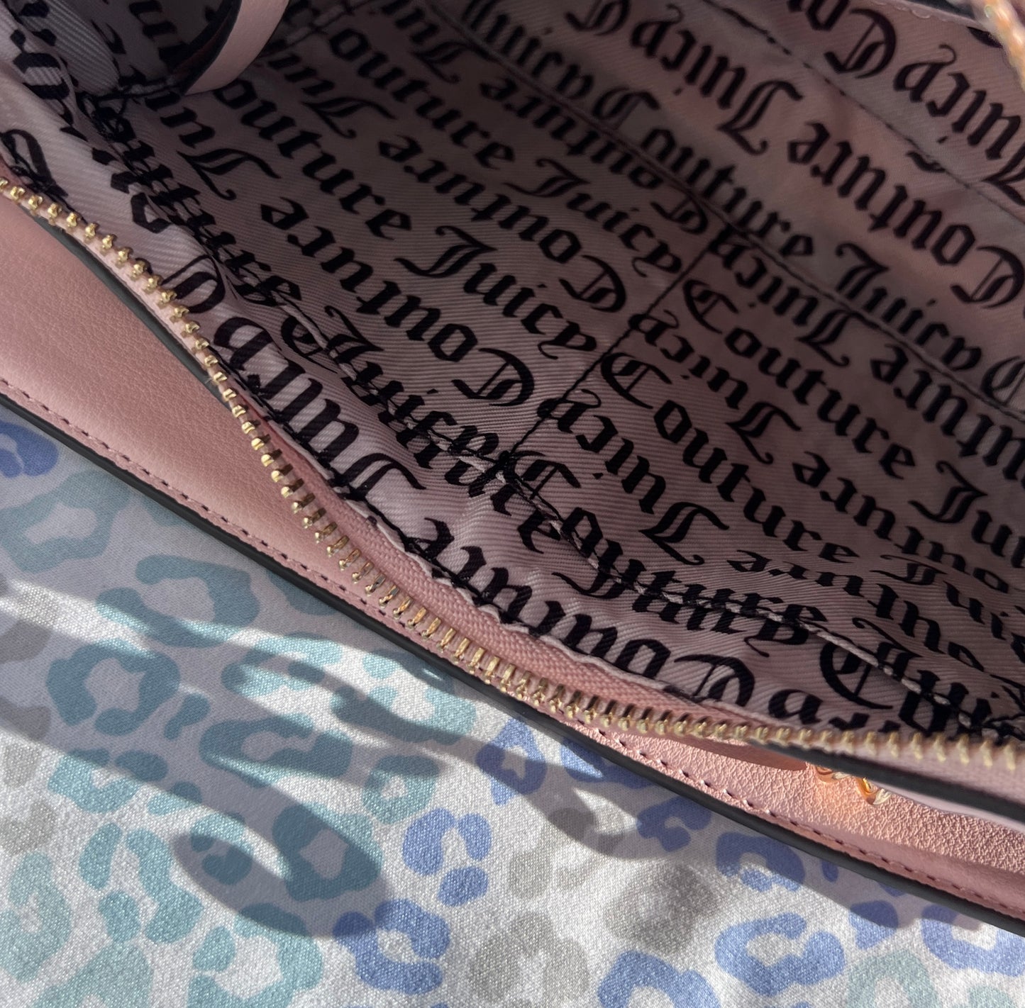 New Pink Brown Juicy Couture Purse Handbag Renaissance Bag Velour Vintage Style