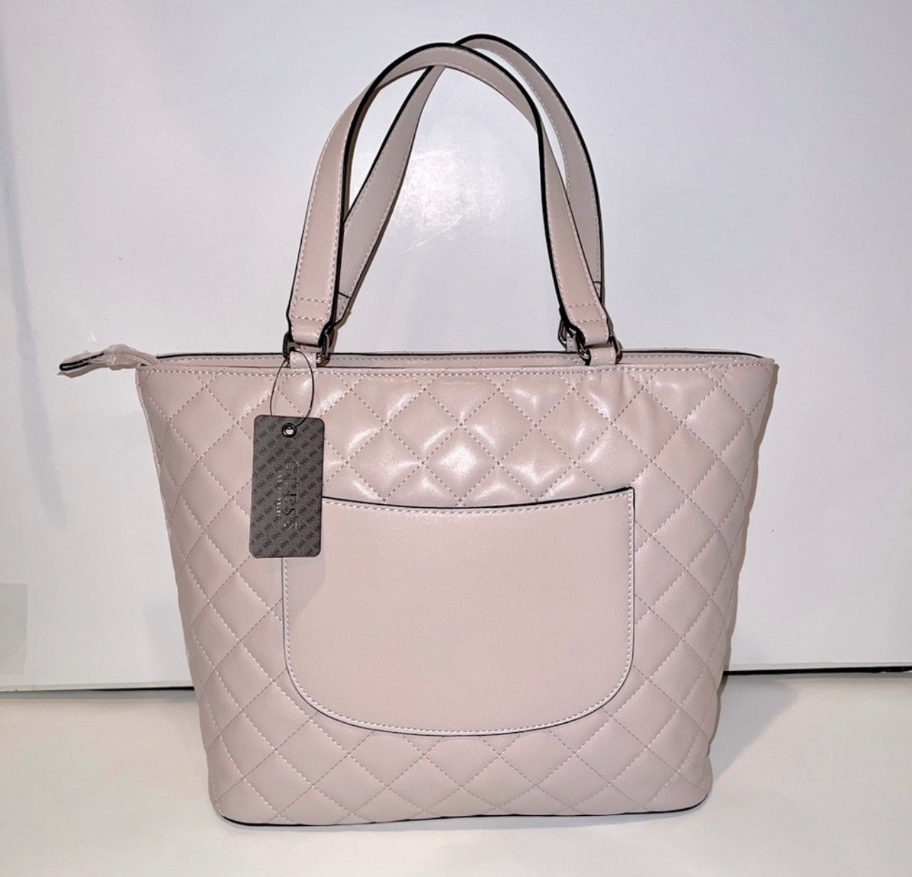 New Light Pink GUESS Tote Purse Satchel Hand Bag NWT Quilted