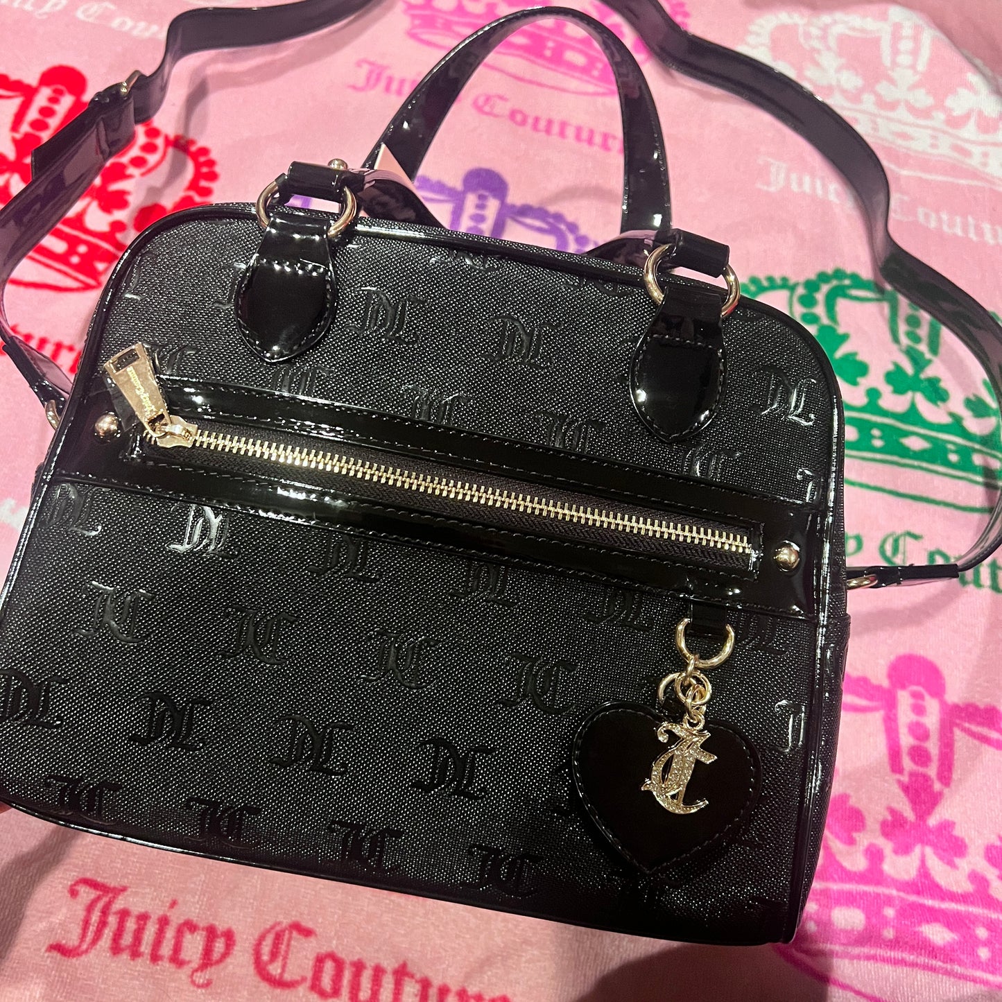 New Black Juicy Couture Purse Bag Handbag MSRP $89 Liquorice Nailed It Satchel