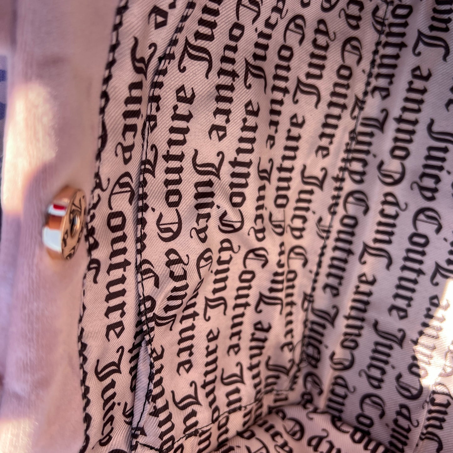 New Pink Juicy Couture Purse Tote + Mini Bag Velour Crossbody Purse