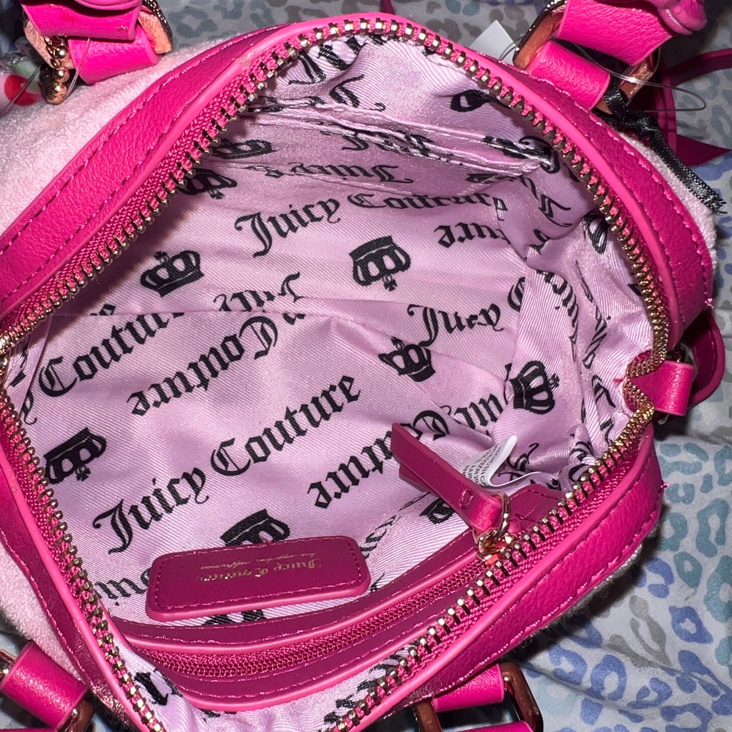 New Pink Juicy Couture Purse Crossbody Bag Sugar Rush Handbag Ice Cream Charm