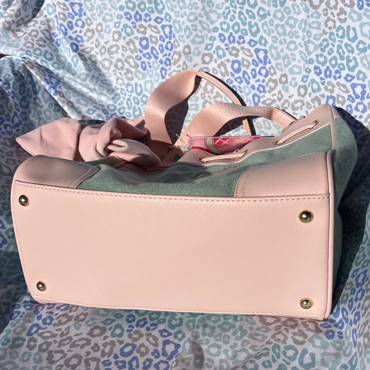 New Pink Green Juicy Couture Purse Daydreamer Tote Bag Handbag Ice Cream Charm