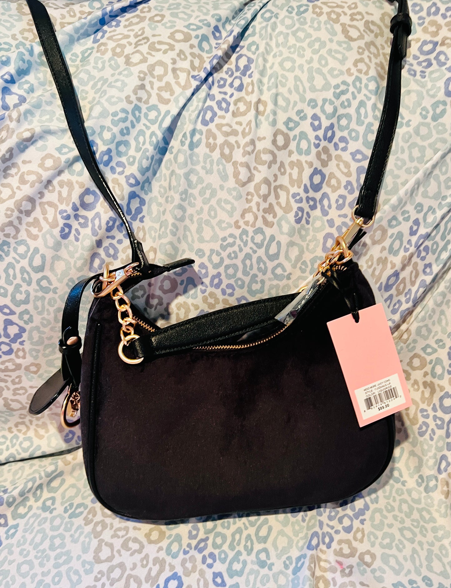 New Black Juicy Couture Purse Need More Juicy Crossbody Bag Velour Vintage Style