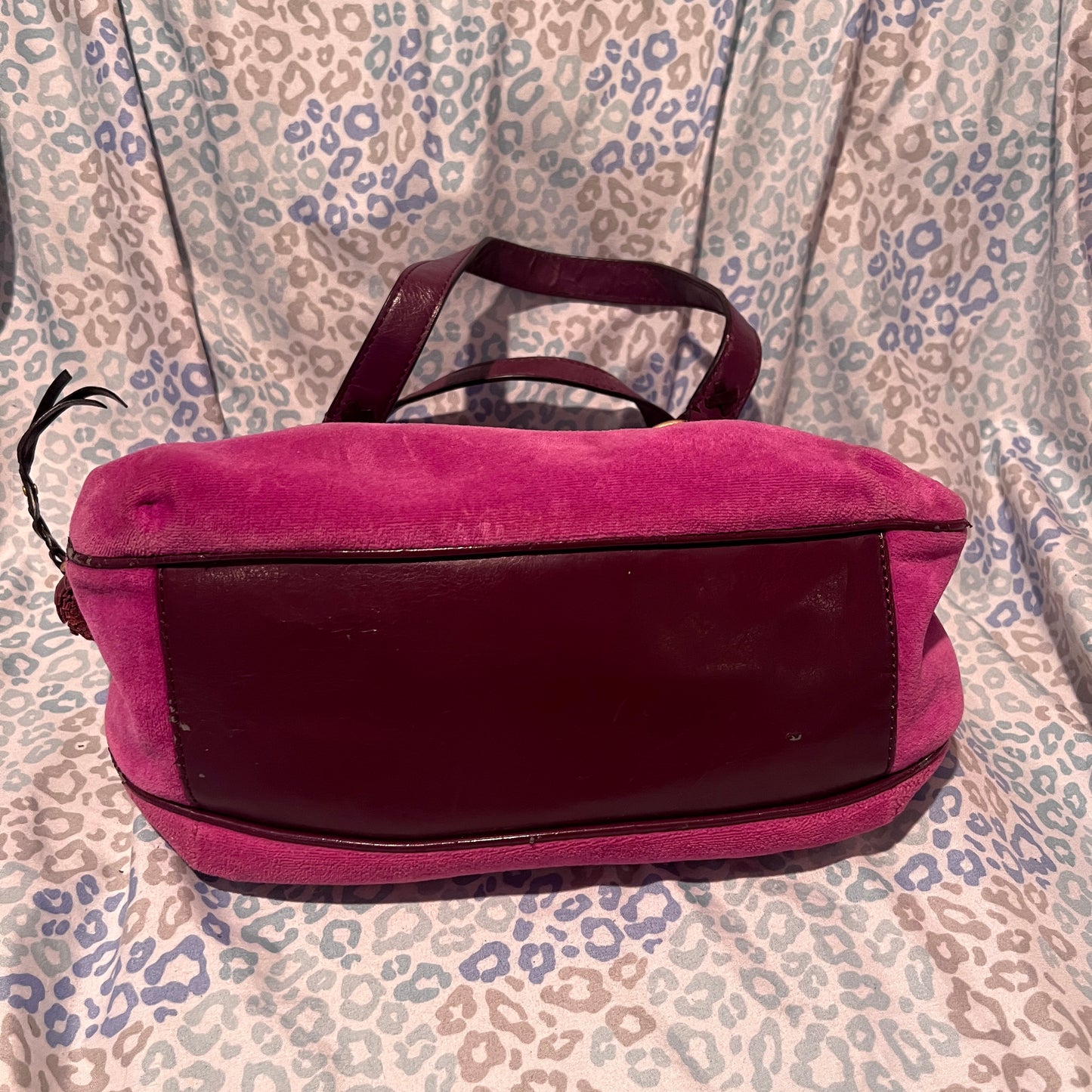 Vintage Purple Juicy Couture Purse Handbag Satchel Bag Y2K  Velour Rare