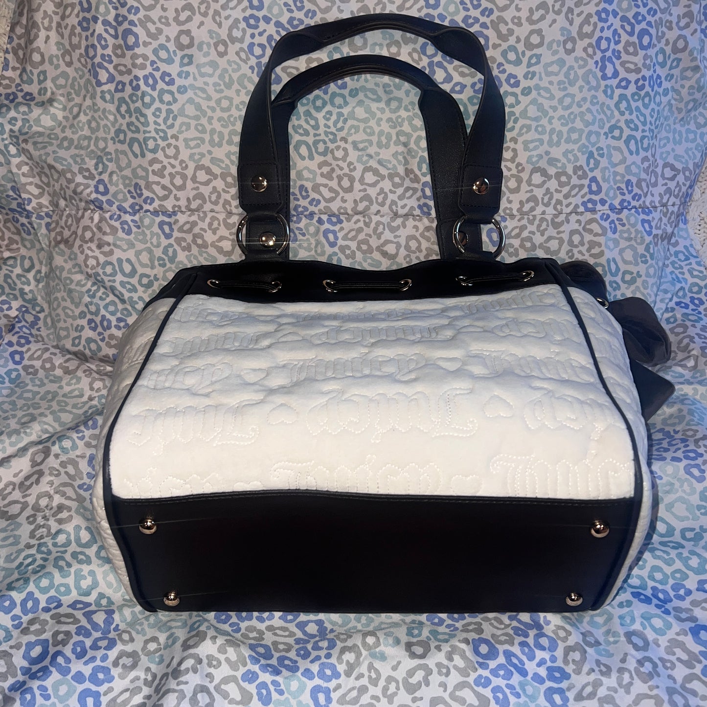 New Cream Juicy Couture Purse Daydreamer Tote Bag Vintage Style Handbag Y2K