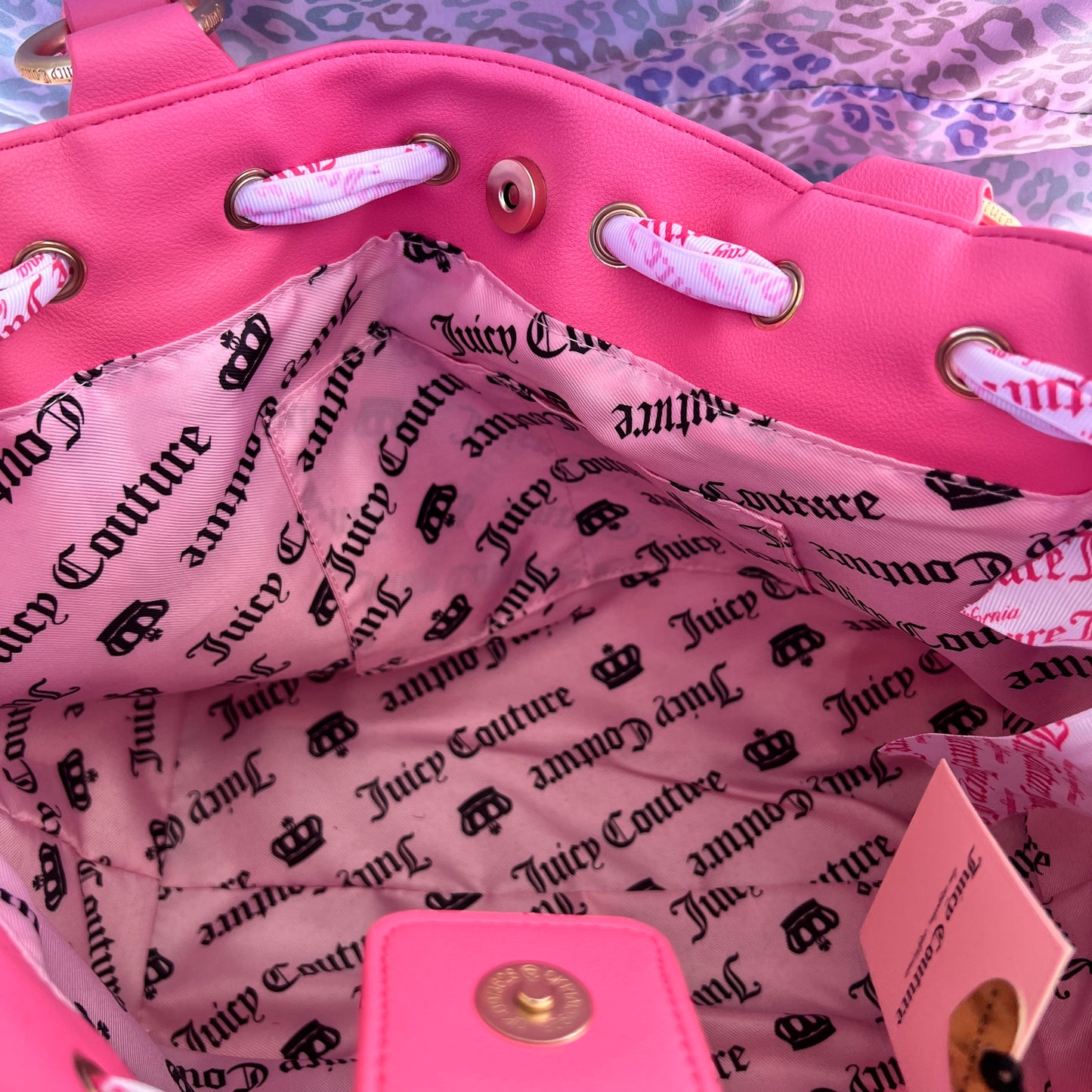 New Pink Juicy Couture Daydreamer Tote Bag Purse Custom Dyed Juicy Lovers Club