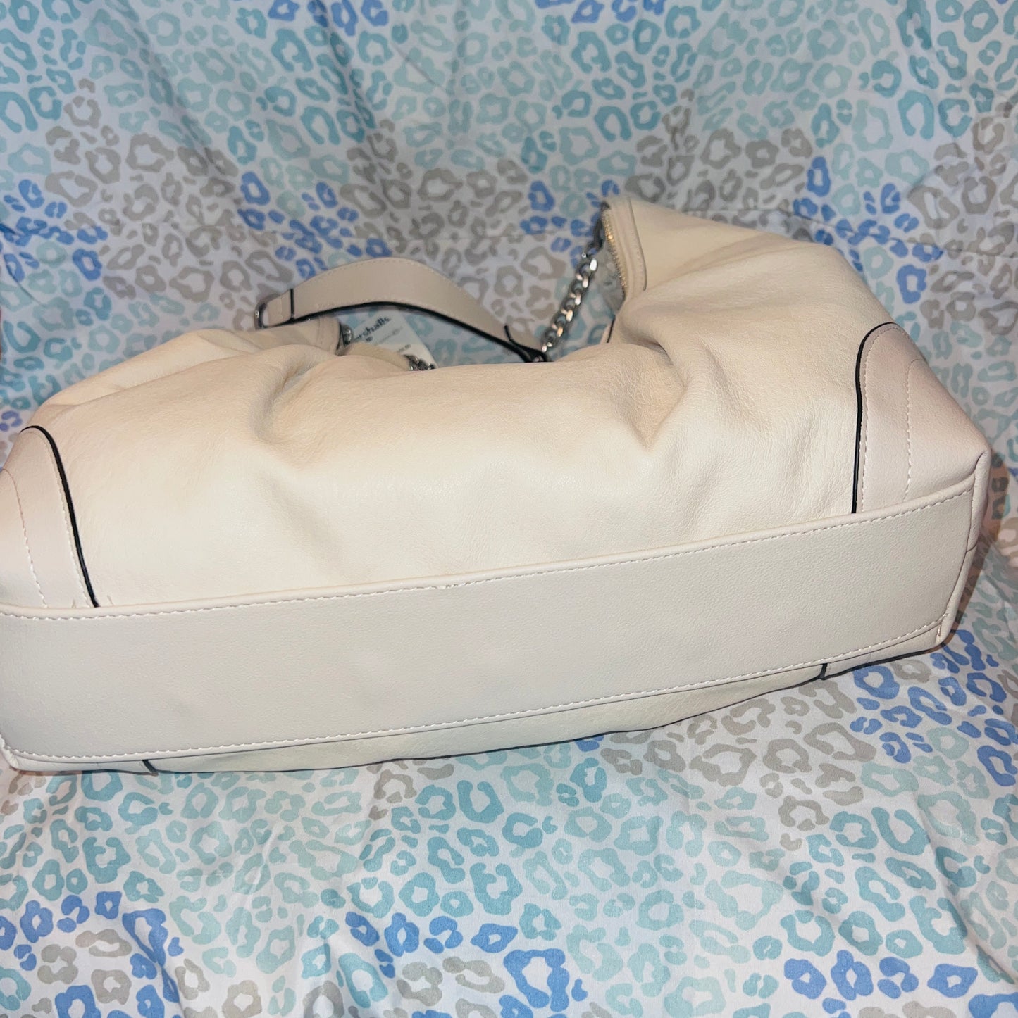 New Beige Juicy Couture Purse Satchel Bag Handbag Pleather Crown Hobo MSRP $79