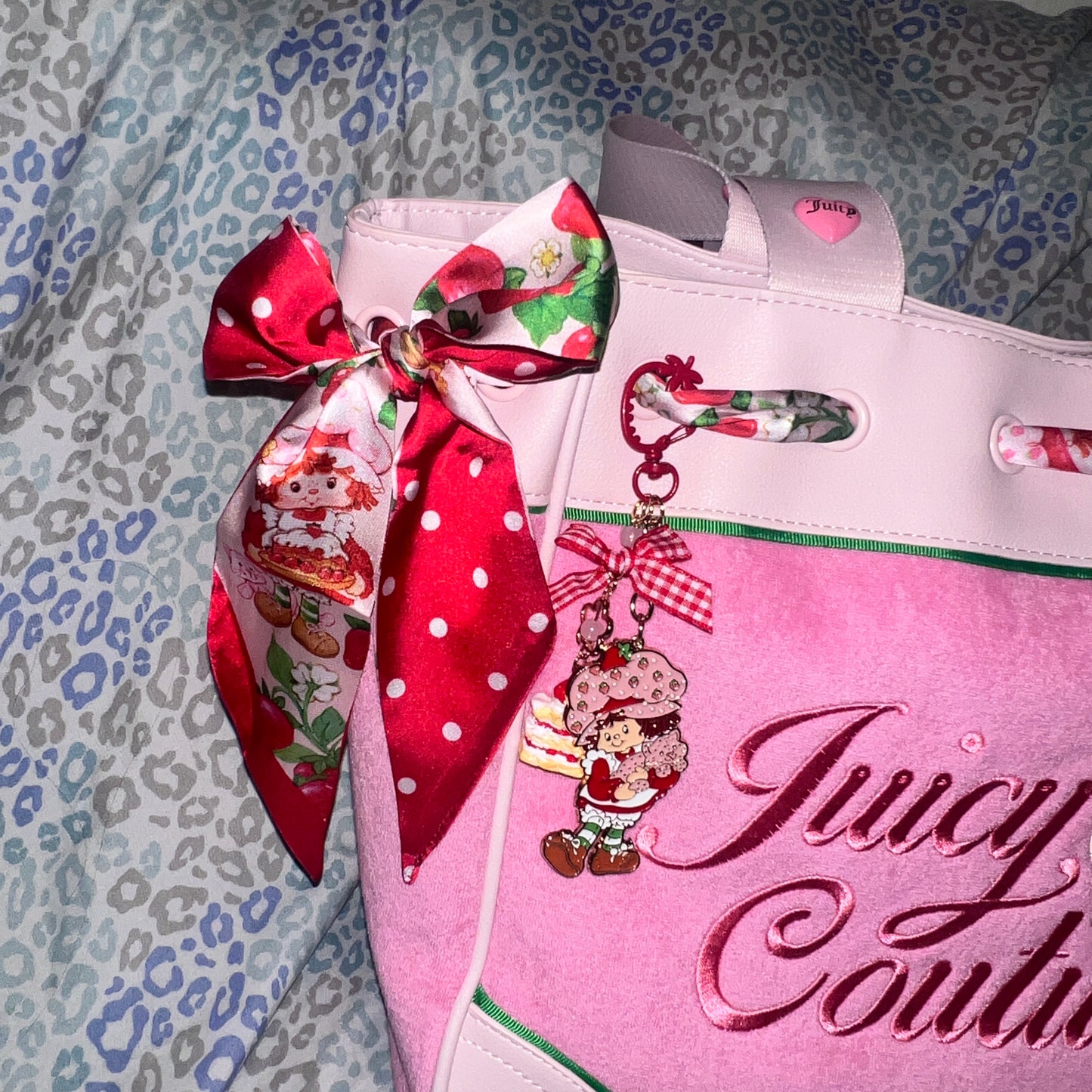 New Pink Juicy Couture Purse Strawberry Shortcake Custom Daydreamer Tote Bag