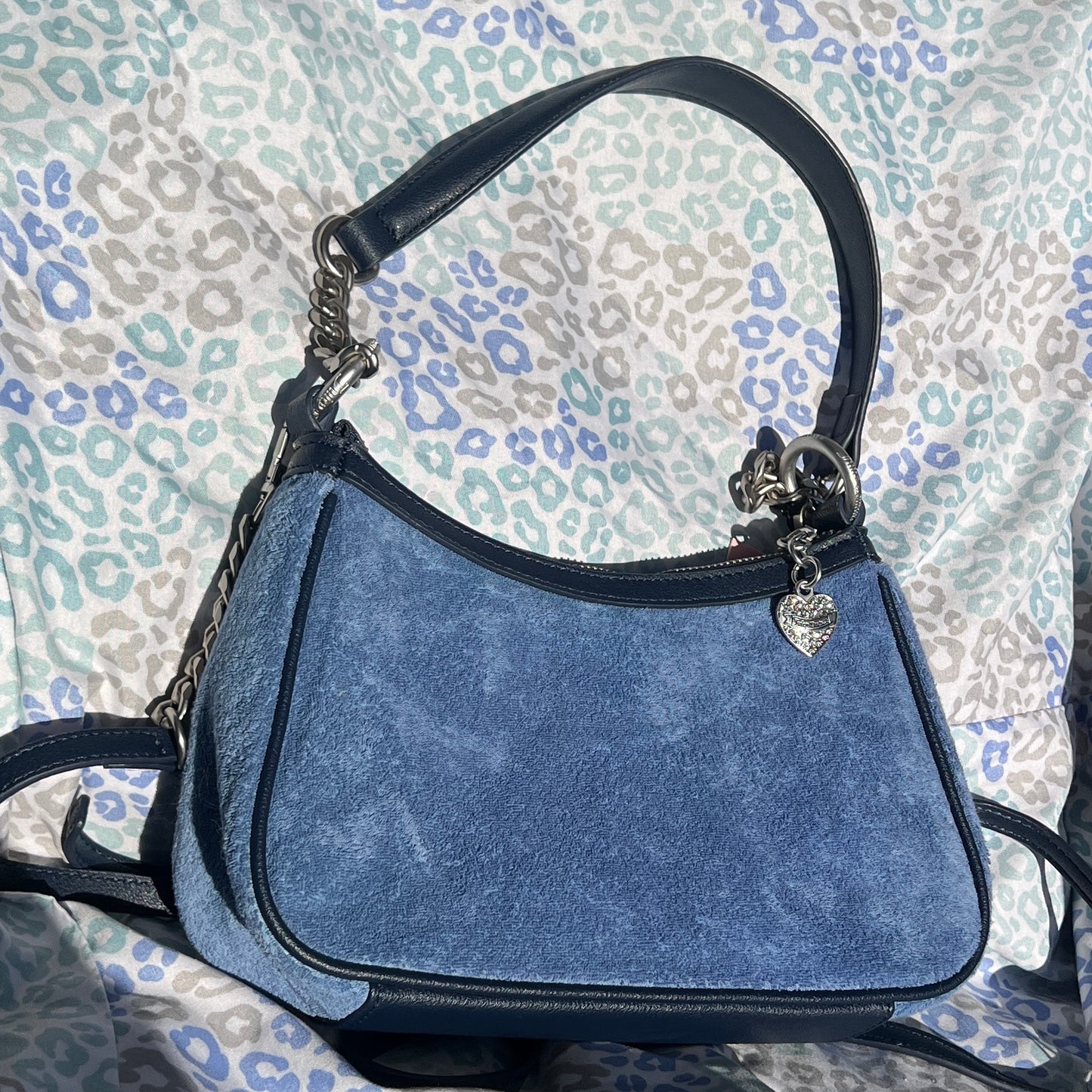 New Blue Juicy Couture Purse Crossbody Bag Handbag Juicy Lovers Club Custom Dyed