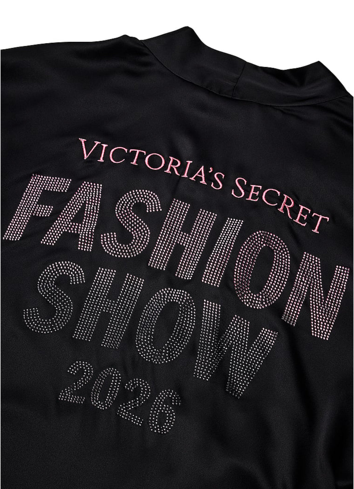 New XL/XXL Black Victoria’s Secret Fashion Show 2026 Robe Satin Wide Sleeve