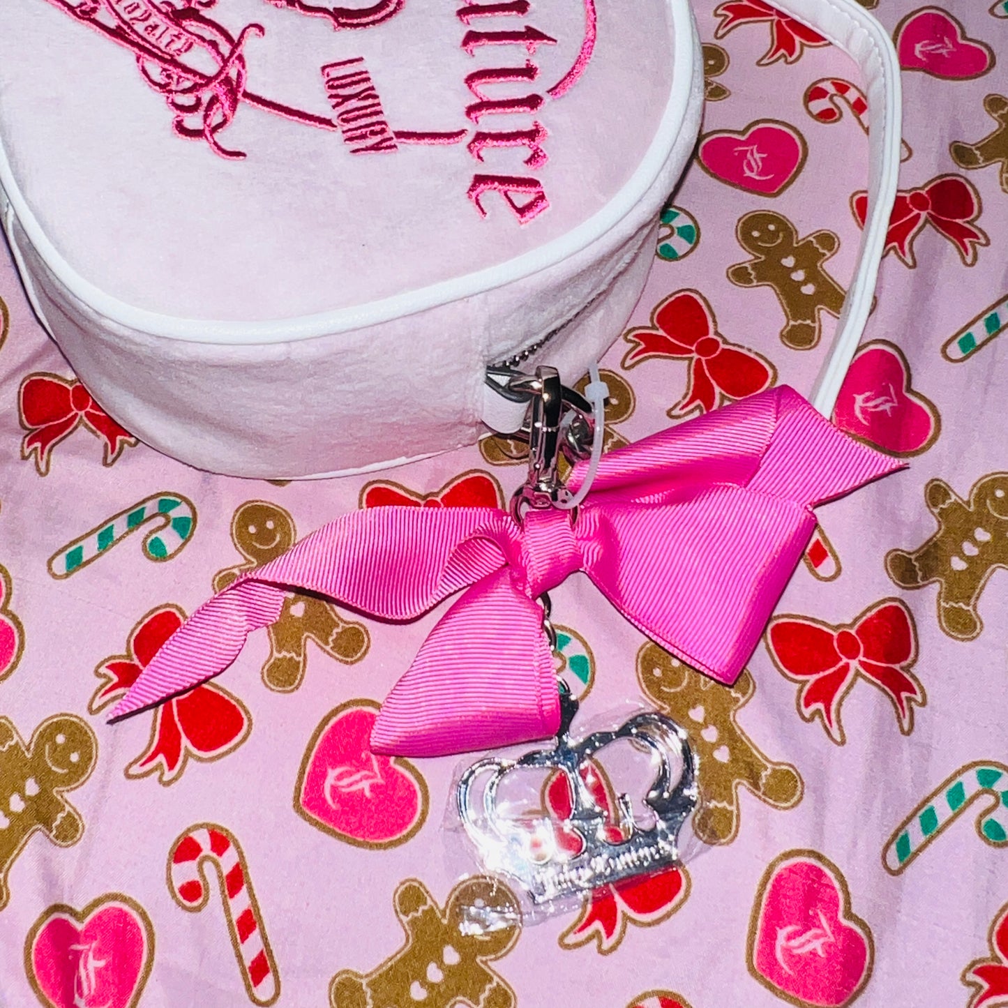 New Pink Juicy Couture Crossbody Bag Purse Y2K Couture Luxury Girlie Royalty