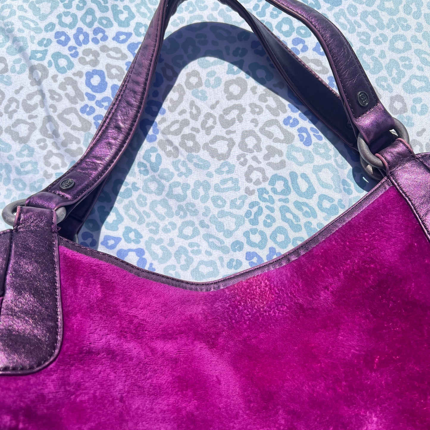 Vintage Rare Purple Juicy Couture Purse Shoulder Bag Handbag Satchel Velvet Y2K