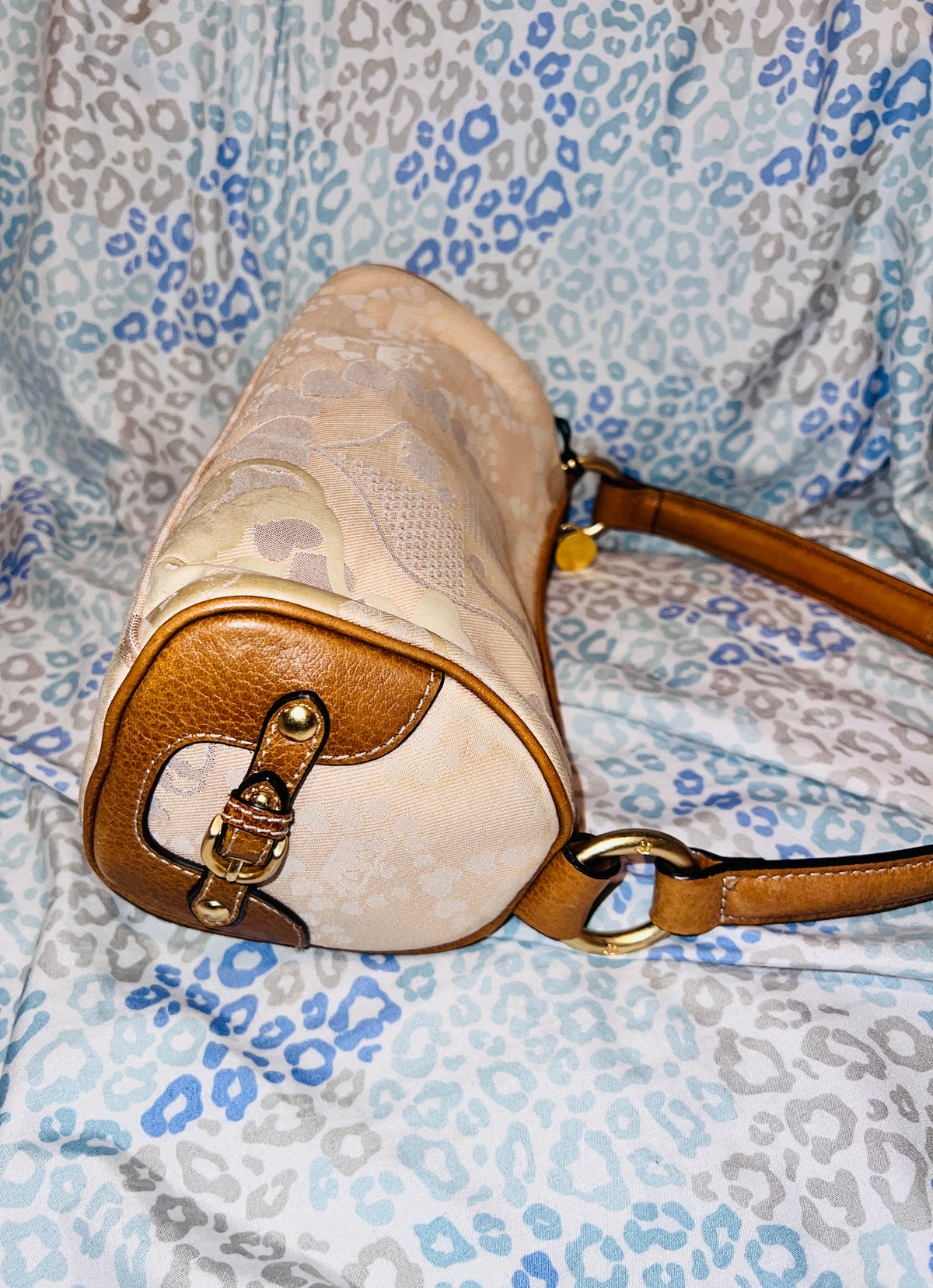 Vintage Pink Brown Juicy Couture Purse Barrel Crown Shoulder Bag Y2K Handbag