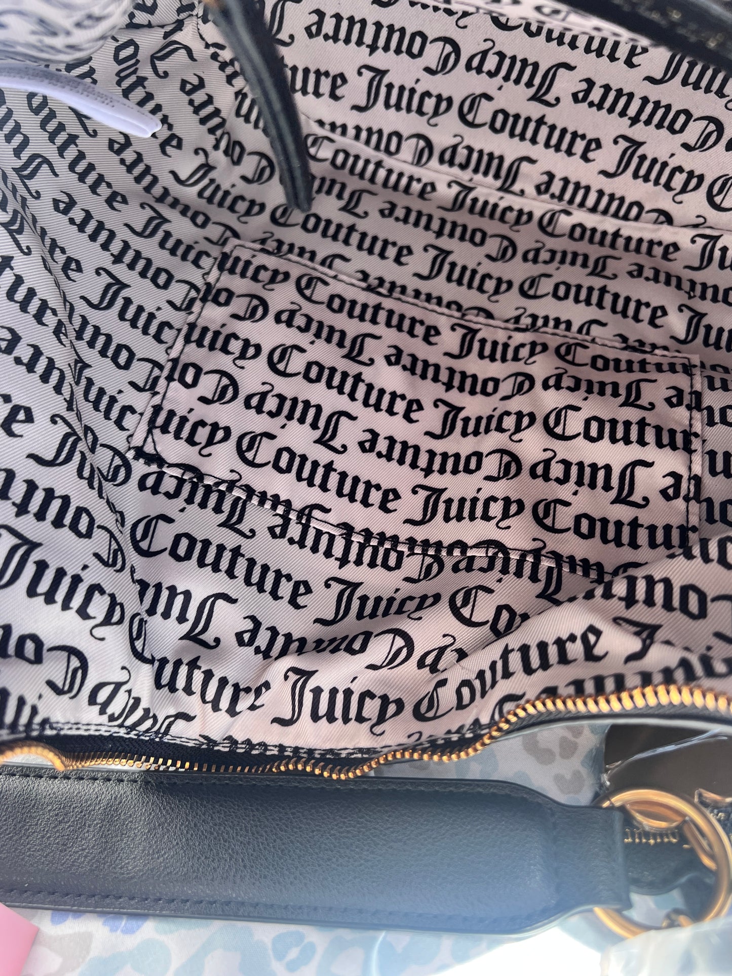New Black Juicy Couture Handbag Purse Satchel In her Juicy Era Liquorice Bag