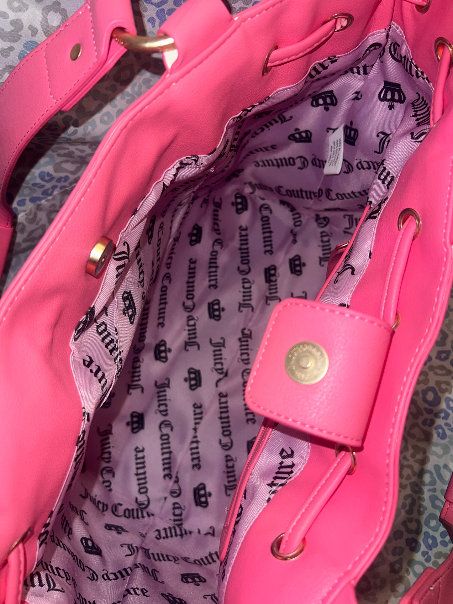 New Pink Juicy Couture Purse Daydreamer Tote Bag Handbag Vintage Style Crown