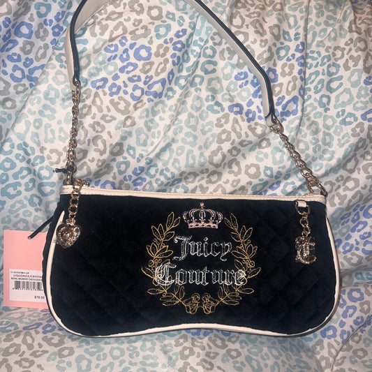 New Black Juicy Couture Purse Handbag Royal Moment Shoulder Bag MSRP $79