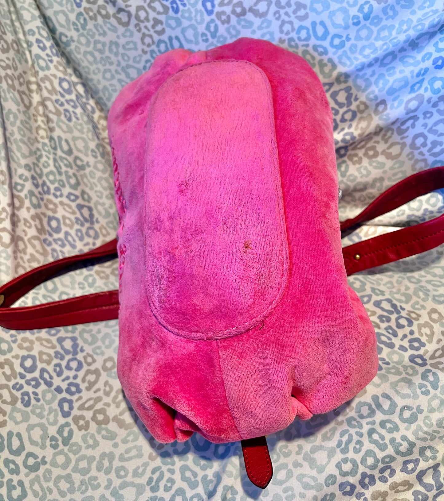 Vintage Rare Pink Juicy Couture Purse Velour Handbag Scottie Dog Bag Y2K Satchel