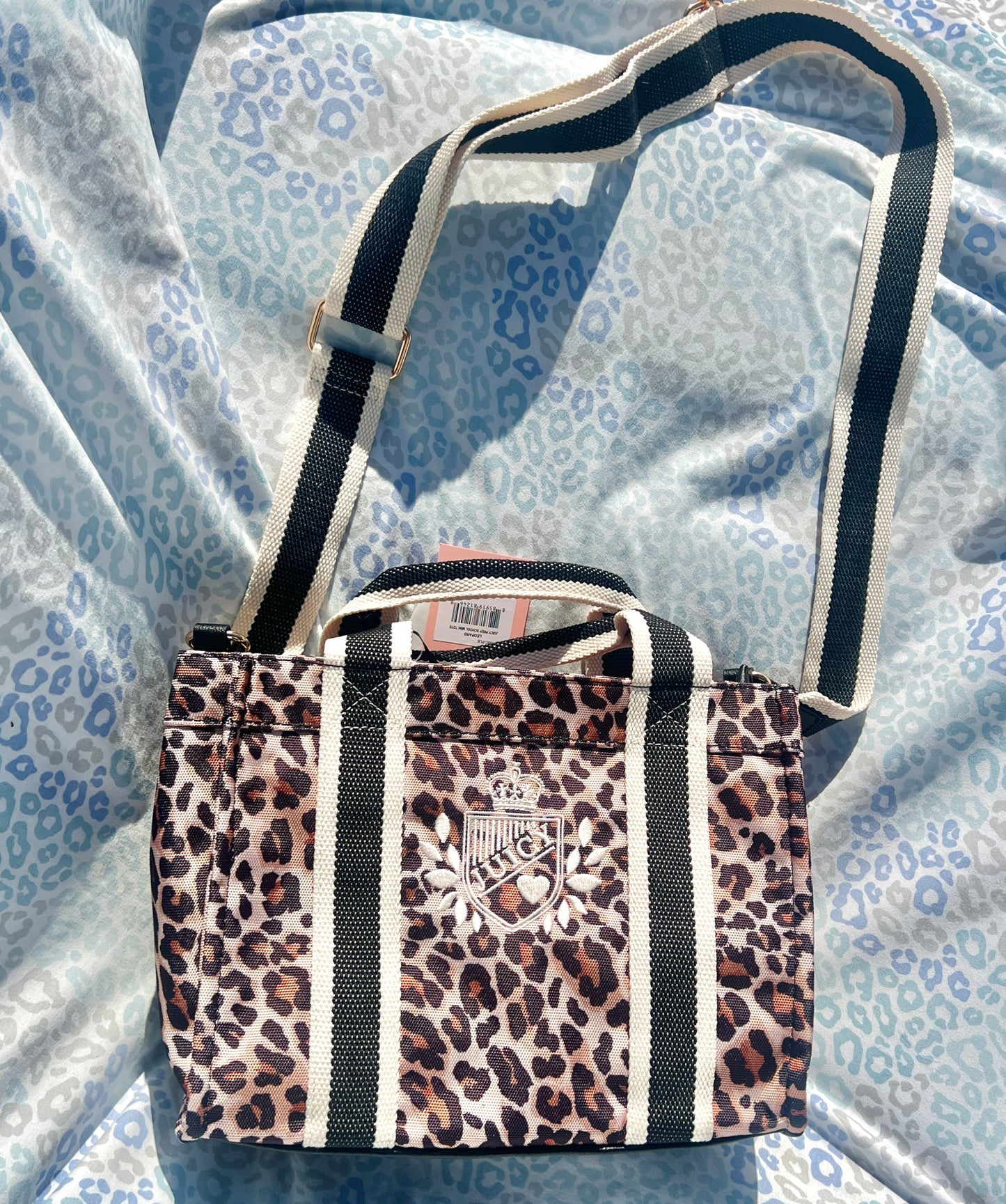 New Cheetah Juicy Couture Purse Crossbody Leopard Prep School Mini Tote Bag