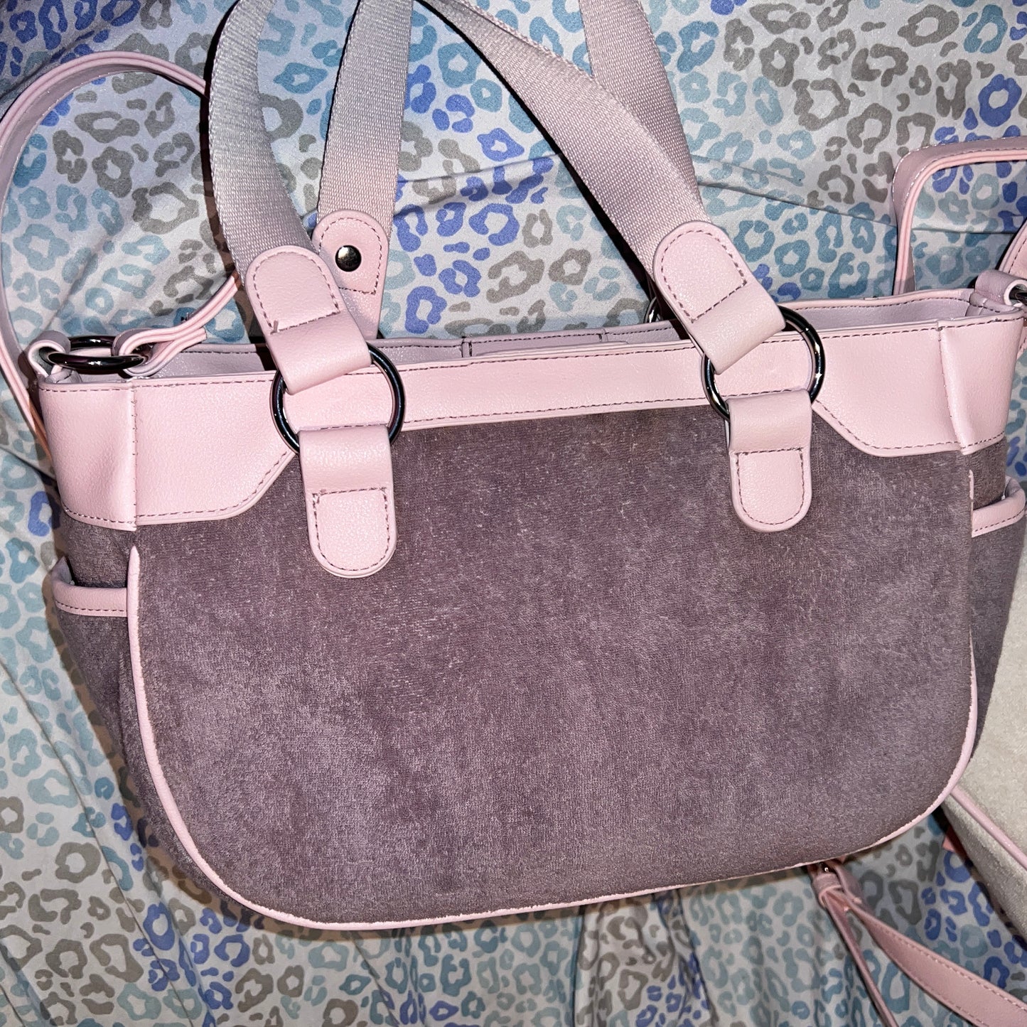 New Pink Purple Juicy Couture Purse Crossbody Bag Custom Dyed Juicy Girls Rule