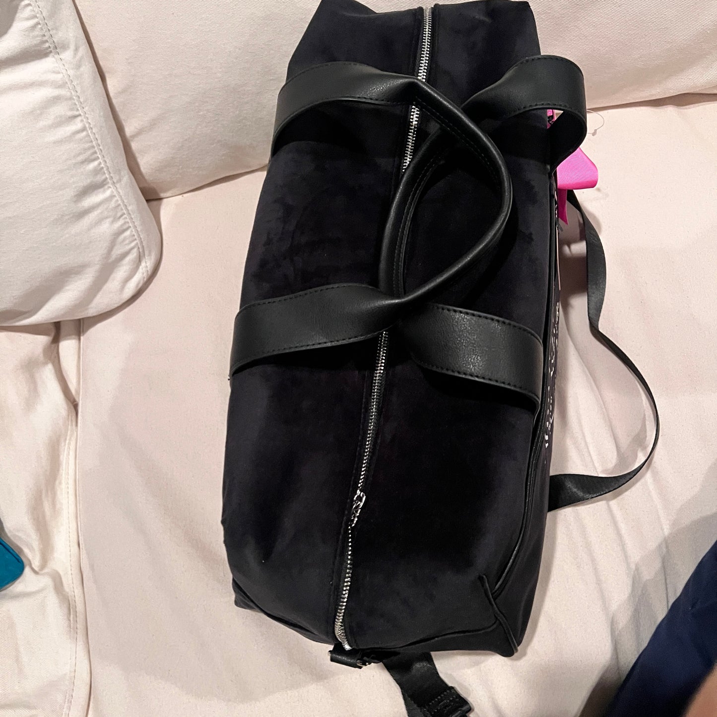 New Black Juicy Couture Weekender Bag Purse XL Size Duffel Bag Vintage Style