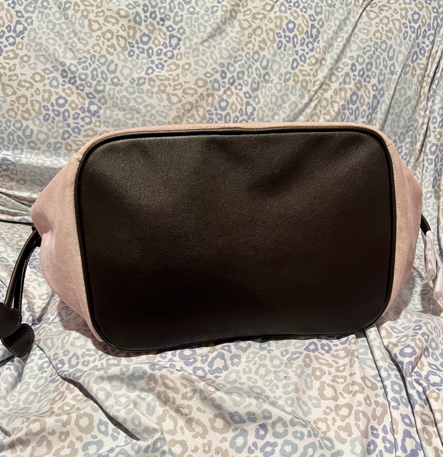 New Brown Pink Juicy Couture Purse Handbag Tote Bag Velour Renaissance